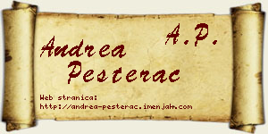 Andrea Pešterac vizit kartica